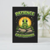 Patience Grasshopper Bedankkaart (Staand voorkant)