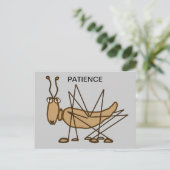 PATIENCE GRASSHOPPER BRIEFKAART (Staand voorkant)