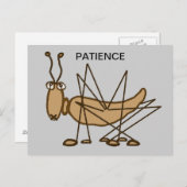 PATIENCE GRASSHOPPER BRIEFKAART (Voorkant / Achterkant)