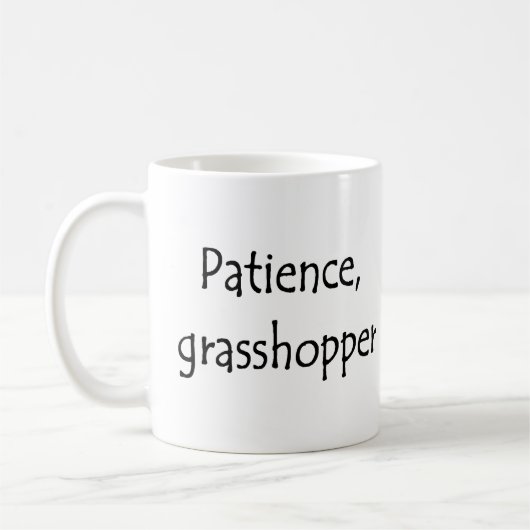 patience, grasshopper koffiemok (Links)