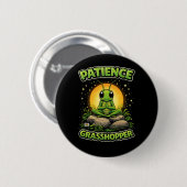 Patience Grasshopper Ronde Button 5,7 Cm (Voorkant /achterkant)