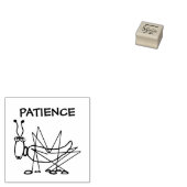 Patience Grasshopper Rubberstempel (Gestempeld)