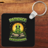 Patience Grasshopper Sleutelhanger (Achterkant)
