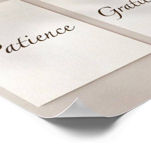 Patience, Gratitude, Reliance (3-Piece Set) Poster (Hoek)