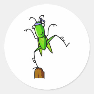 Patience Grhopper Balans T T Shirt Ronde Sticker