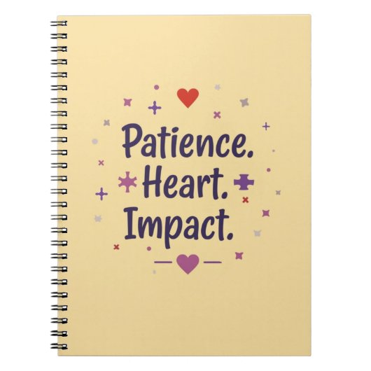 Patience. Heart. Impact. – Special Ed Teacher Notitieboek (Voorkant)
