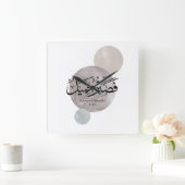Patience Is Beautiful” Arabic Calligraphy Wall Art Vierkante Klok (Huis)