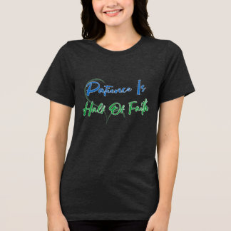 Patience Is Half of Faith Spiritual Heart Quote Tri-Blend Shirt