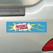 PATIENCE is mijn Superpower...schoolbussignaal Bumpersticker (Op auto)