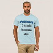 Patience Mannen lichtblauw T-shirt (Voorkant volledig)