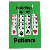 Patience Opbouwend Solitaire Spel Grappige Quote Medium Cadeauzakje (Achterkant)