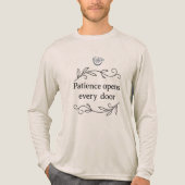Patience Opens Every Door-Arabic wisdom Tri-Blend Shirt (Voorkant volledig)