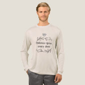 Patience Opens Every Door-Arabic wisdom Tri-Blend Shirt (Voorkant)