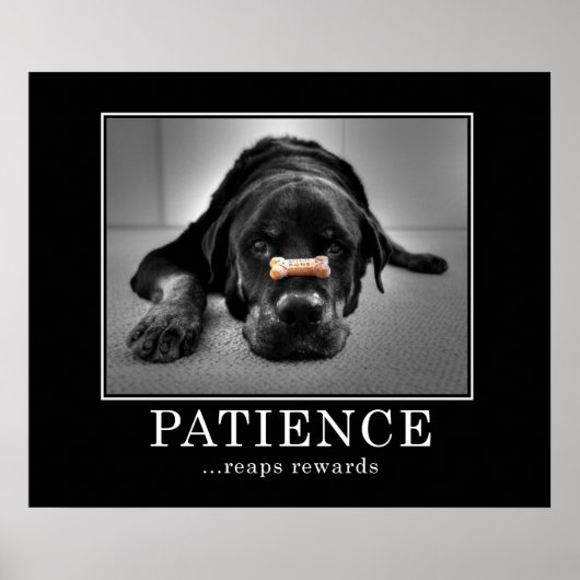 "Patience Rewards" Poster (Voorkant)