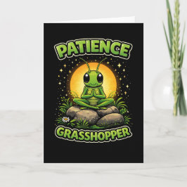 Patience Sprinkhaan Feestdagen Kaart