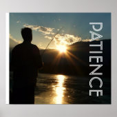 Patience Sunset Fisherman Silhouette Poster (Voorkant)