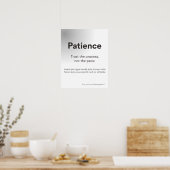 Patience Vertrouw Op Het Proces Minimalistische Ka Poster (Keuken)