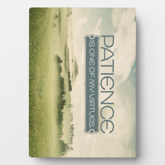 Patience Virtuence Custom Photo Plaque Fotoplaat (voorkant)