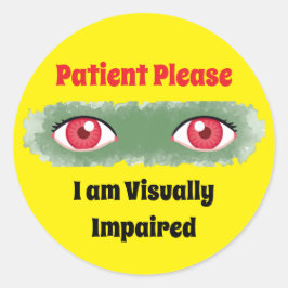 Patiënt Alsjeblieft, ik ben visueel beperkt - aang Ronde Sticker