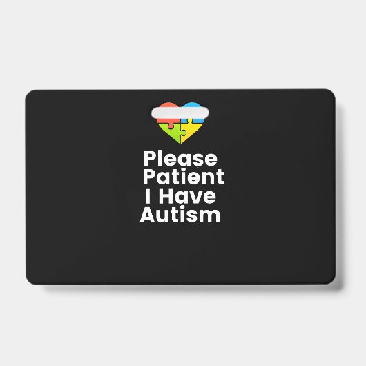 Patiënt dat ik Autism Shirt Autism heb Badge (Voorzijde)