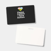 Patiënt dat ik Autism Shirt Autism heb Badge (Voor- en achterkant)