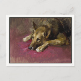 Patiënt Duitse herder door Marino Lenci Briefkaart