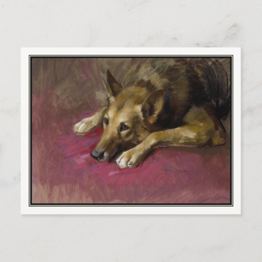 Patiënt Duitse herder door Marino Lenci Briefkaart (Voorkant)
