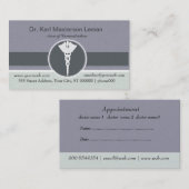 Patient Health Appointment Doctor M.D. Kantoor Afsprakenkaartje (Voorkant / Achterkant)