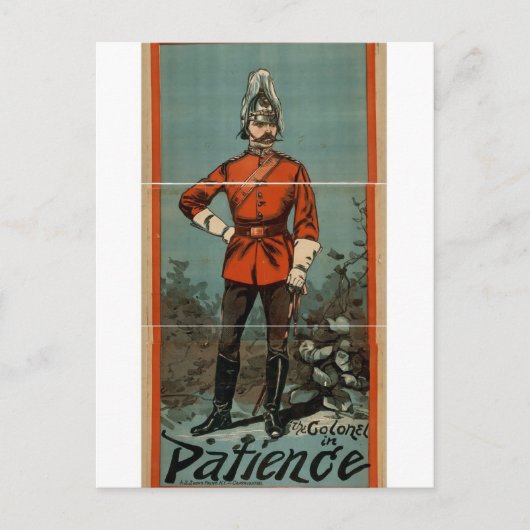 Patiënt, 'Het theater van de kolonel' Briefkaart (Voorkant)