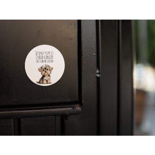 Patiënt met kanker ronde sticker