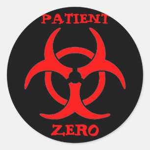 Patiënt nul biohazard sticker