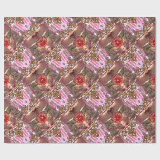 Patiënt Romantic  roze patroon Cadeaupapier (Vlak)