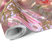 Patiënt Romantic  roze patroon Cadeaupapier (Rol Hoek)