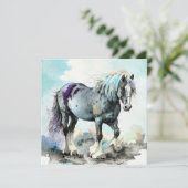 Patiënt Schiere Paard Aquarel Bedankkaart (Staand voorkant)