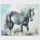Patiënt Schiere Paard Aquarel Cadeaupapier (Vlak)