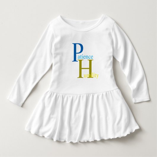 Patiënt Toddler Dress White (Voorkant)