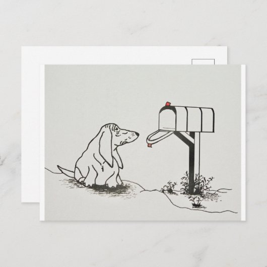 Patiënt wacht op bepaalde post briefkaart (Voorkant / Achterkant)
