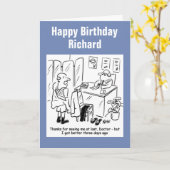 Patiënt zegt tegen dokter dat hij beter is kaart (Gele Bloem)