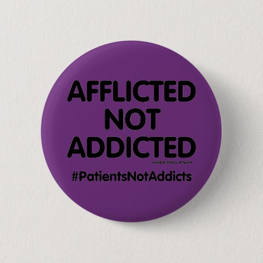 Patiënten geen verslaafden ronde button 5,7 cm (Voorkant)