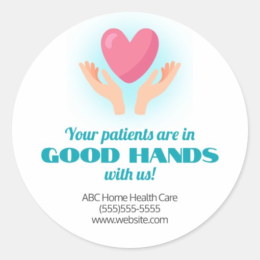 Patiënten in goede handen Medische marketing Ronde Sticker (Voorkant)