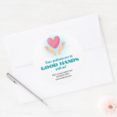 Patiënten in goede handen Medische marketing Ronde Sticker (Envelop)