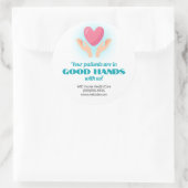 Patiënten in goede handen Medische marketing Ronde Sticker (Tas)