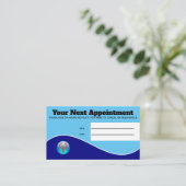 Patiënten in het ziekenhuis die blauwe rode kaduce afsprakenkaartje (Staand voorkant)