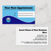 Patiënten in het ziekenhuis die blauwe rode kaduce afsprakenkaartje (Voorkant / Achterkant)