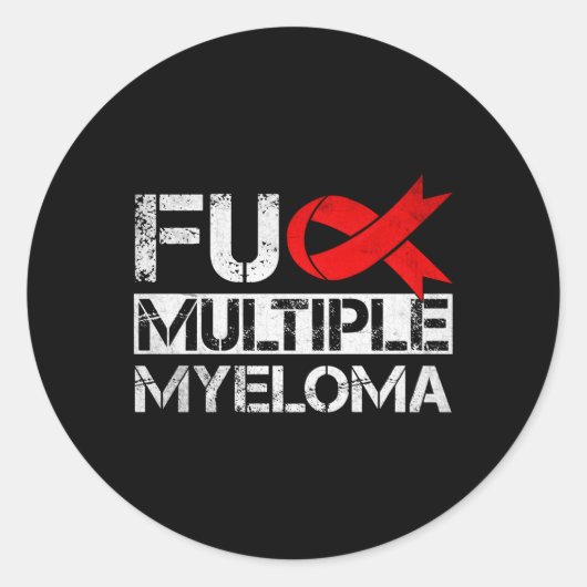 Patiënten met multipel myeloom Bewustzijn bij kank Ronde Sticker (Voorkant)
