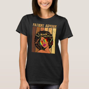 Patiëntenadviseur Afro African American Black Hist T-shirt