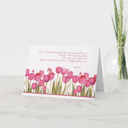 patiëntenkankeraanmoediging, christian kaart (Voorkant)