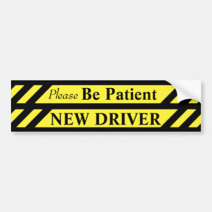 Patiëntennieuwe driver bumpersticker