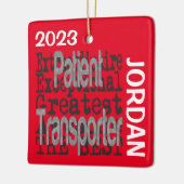 Patiëntentransporter Extraordinaire CUSTOM Keramisch Ornament (Links)