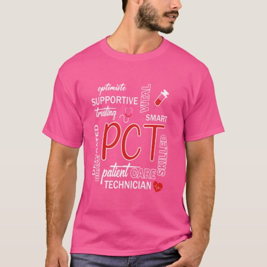 Patiëntenzorgtechnicus PCT voor verpleegkundige T-shirt (Voorkant)